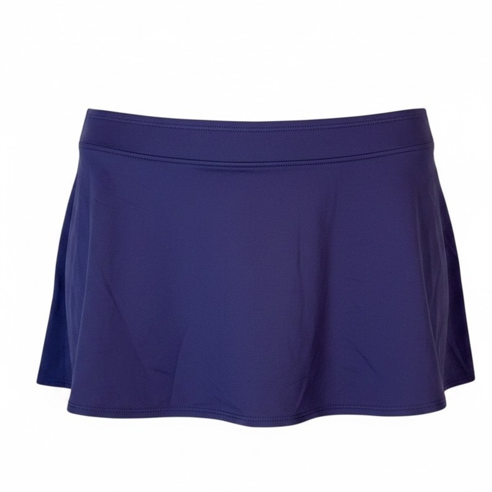 Lands' End Women's Navy Swim Skirt Bottom Size 18W Plus Modest UPF Lined